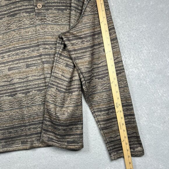 Ariat Wesley Sweater Jetty Gray Serape Print Southwestern Men’s XL Brown Aztec - Picture 8 of 12